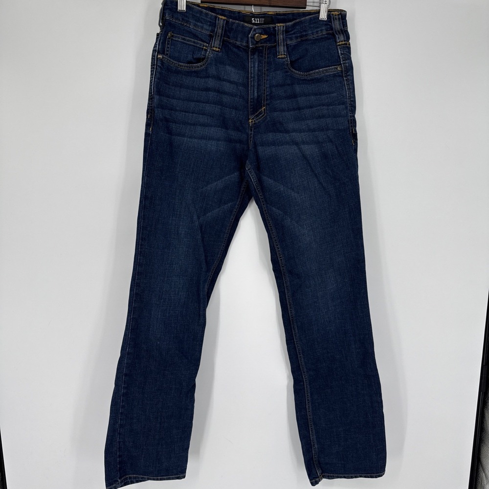 5.11 Tactical Mens Defender-Flex Straight Leg Jeans Blue Denim 32x34 Workwear